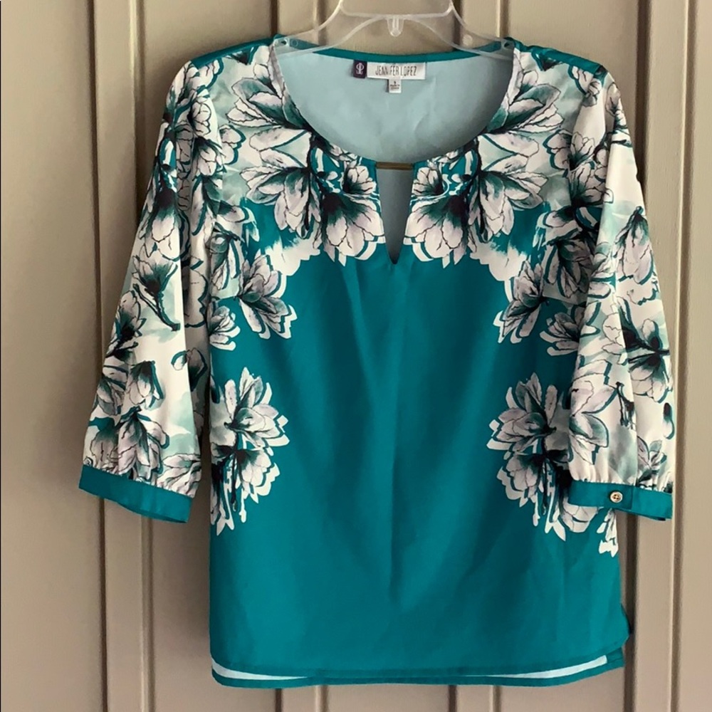 Jennifer Lopez Floral Blouse size Small